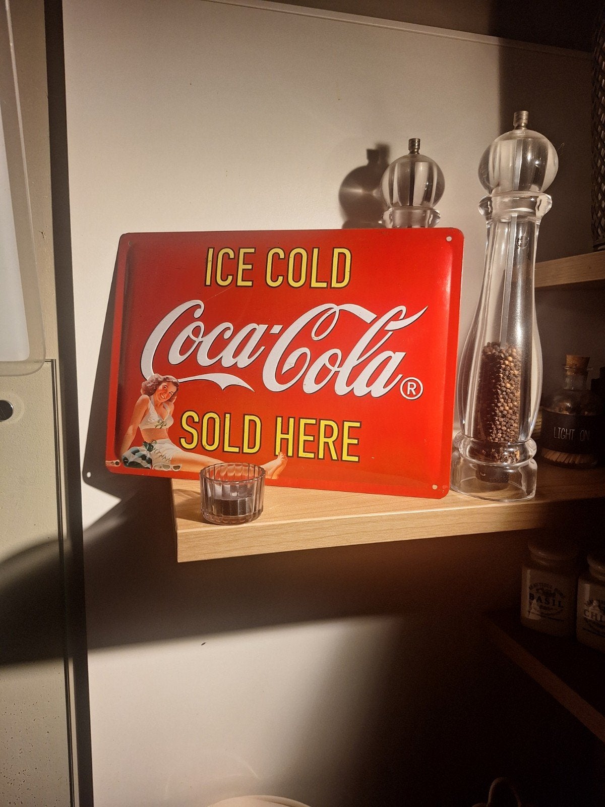 Coca-Cola Reclamebord - Vintage Metalen Plaat, Ophalen of Verzenden, Gebruikt, Reclamebord