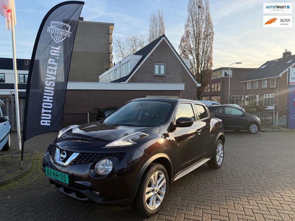 Nissan Juke 1.2 DIG-T S/S Tekna lila violet, Auto's, Nissan, Bedrijf, Te koop, Juke, ABS, Airbags, Airconditioning, Automatische klimaatregeling