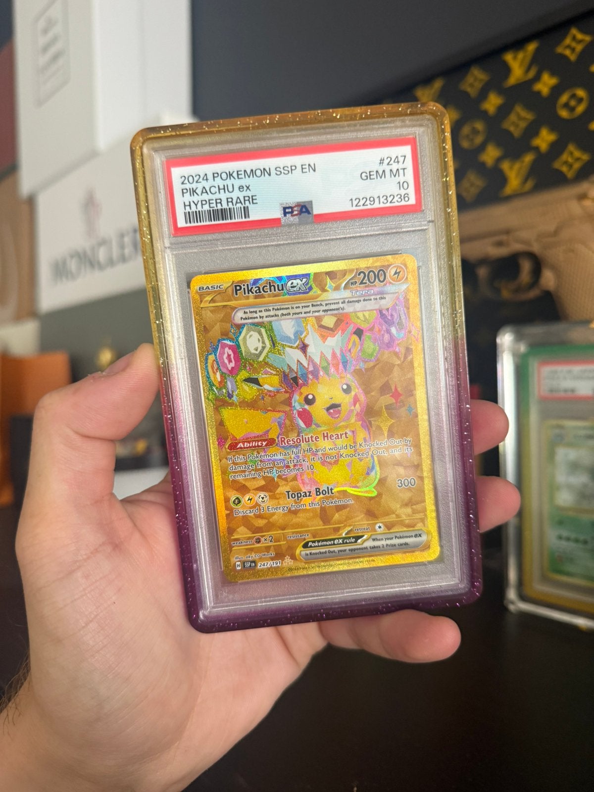 Pikachu EX SSP 247/191 PSA 10, Hobby en Vrije tijd, Verzamelkaartspellen | Pokémon, Ophalen of Verzenden, Nieuw, Losse kaart, Foil