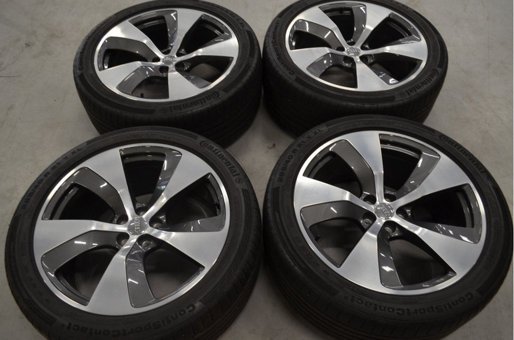 21" Audi Q7 E Tron Velgen 5x112 ET31 + Zomerbanden, Niet ingevuld, Gebruikt, 295 mm, Banden en Velgen