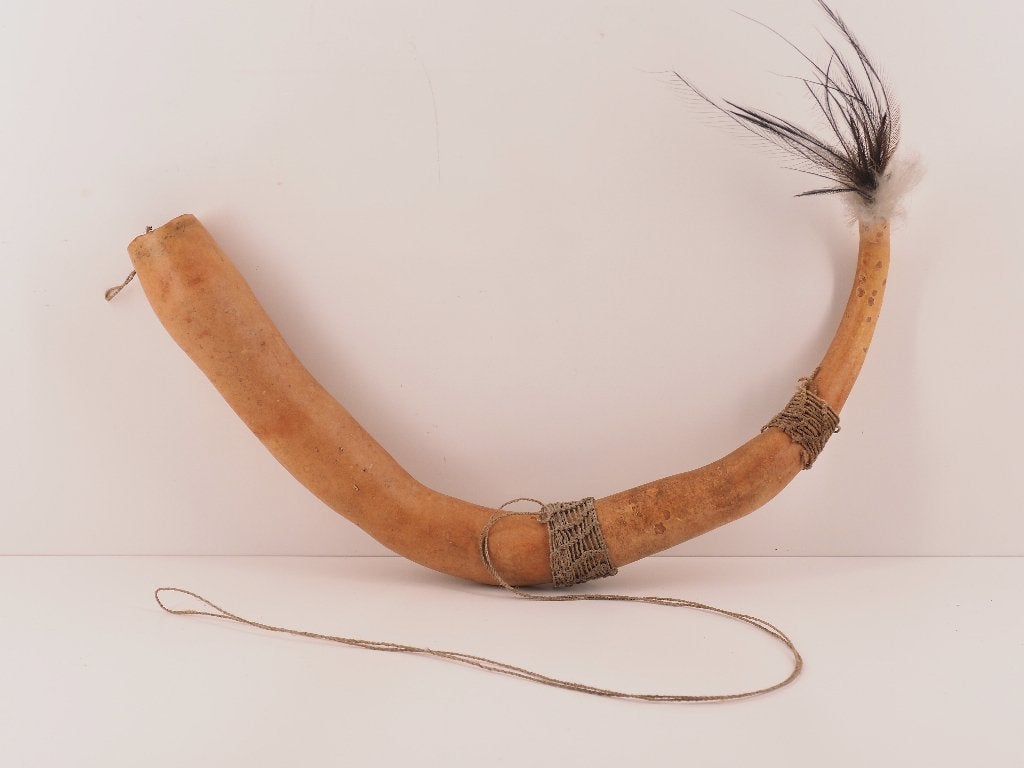 Versierde Koteka (Peniskoker) Papua Nieuw Guinea (251212-02), Handgemaakt, Natuurlijk materiaal, Overige typen, Papoea-Nieuw-Guinea