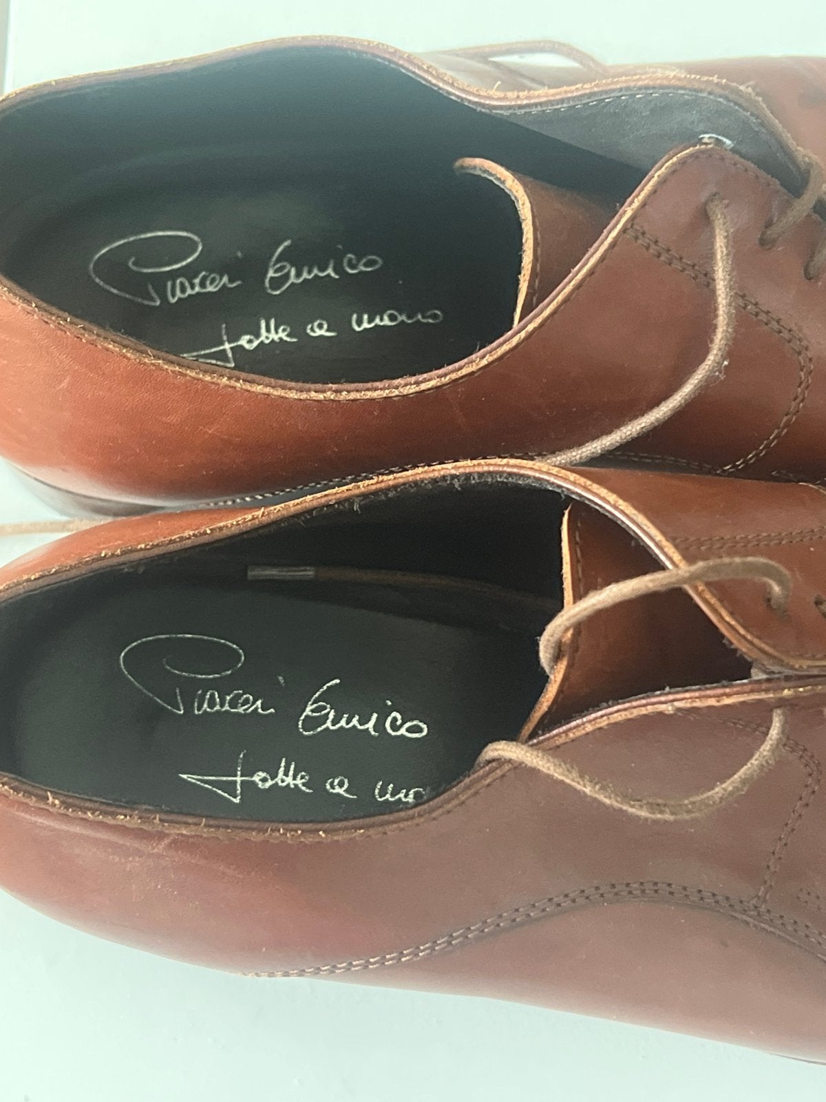 Emilio Pucci Nette Schoenen - Bruin Leer - Maat 41, Ophalen of Verzenden, Gedragen, Bruin, Veterschoenen