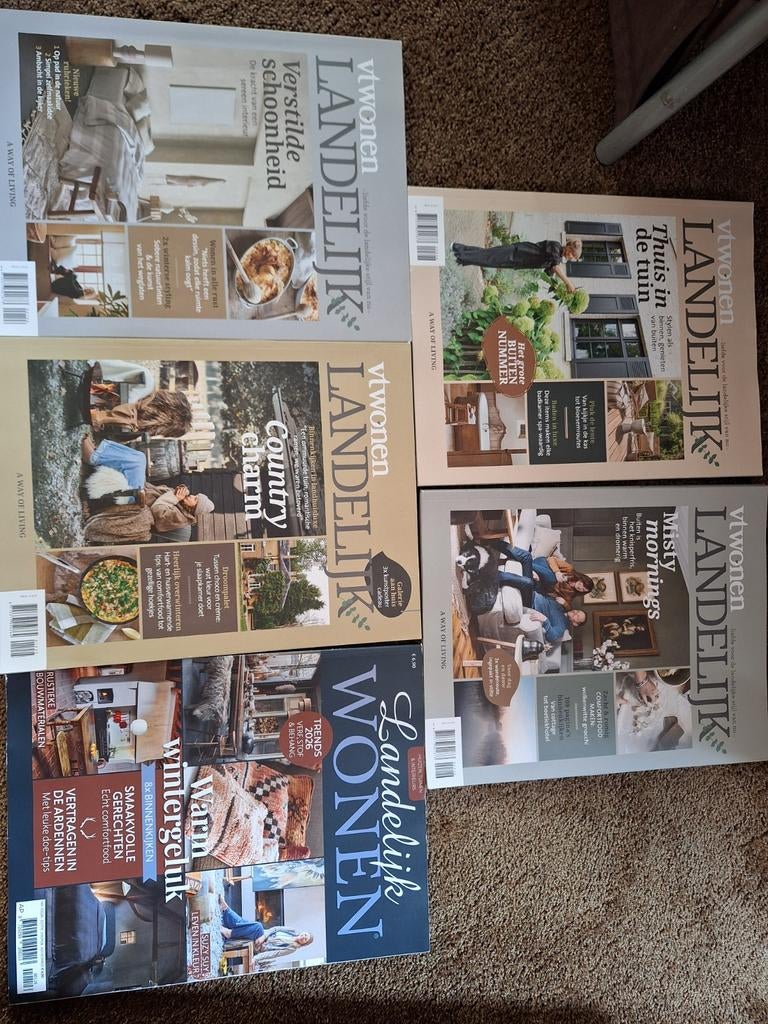 VT Wonen en Landelijk Wonen magazines - 5 stuks, Boeken, Ophalen of Verzenden, Zo goed als nieuw, Overige typen