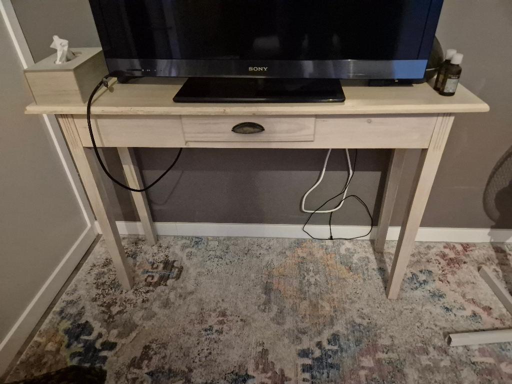 Houten sidetafel, Ophalen, 100 tot 150 cm, Zo goed als nieuw, 25 tot 50 cm