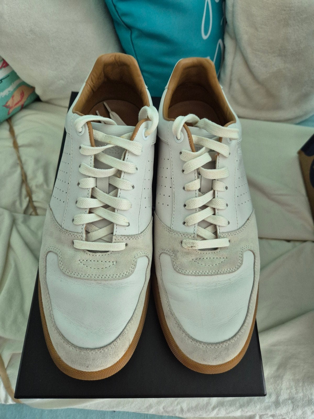 Boss (Hugo Boss) witte heren sneakers maat 43, Kleding | Heren, Schoenen, BOSS, Wit, Ophalen of Verzenden, Zo goed als nieuw
