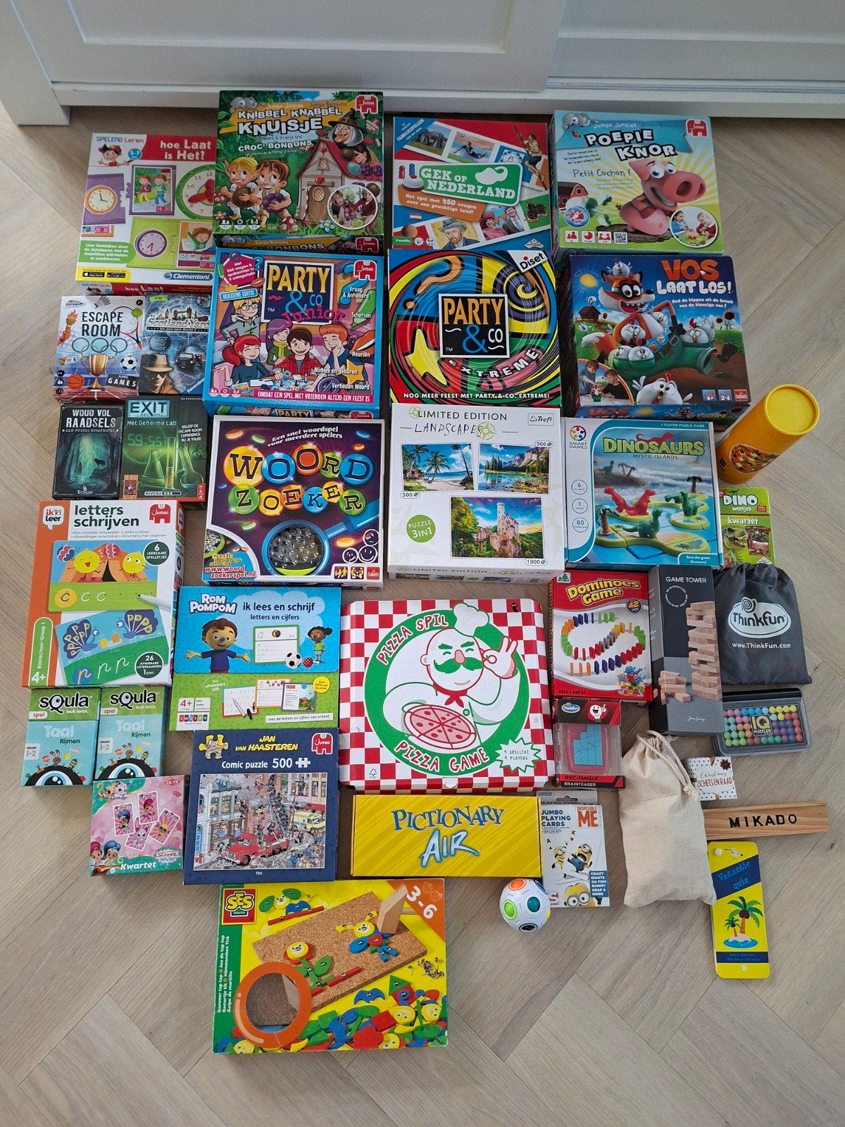 Grote collectie bordspellen en educatieve spellen, Een of twee spelers, Ophalen of Verzenden, Gebruikt, Diverse uitgevers