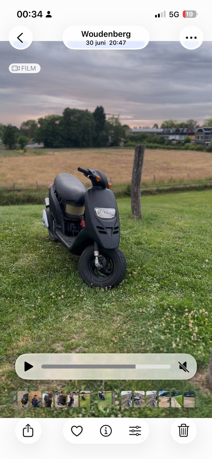 Piaggio typhoon 50cc brom TERUIL, Fietsen en Brommers, Scooters | Piaggio, Ophalen, Tweetakt, Overige modellen, Maximaal 45 km/u