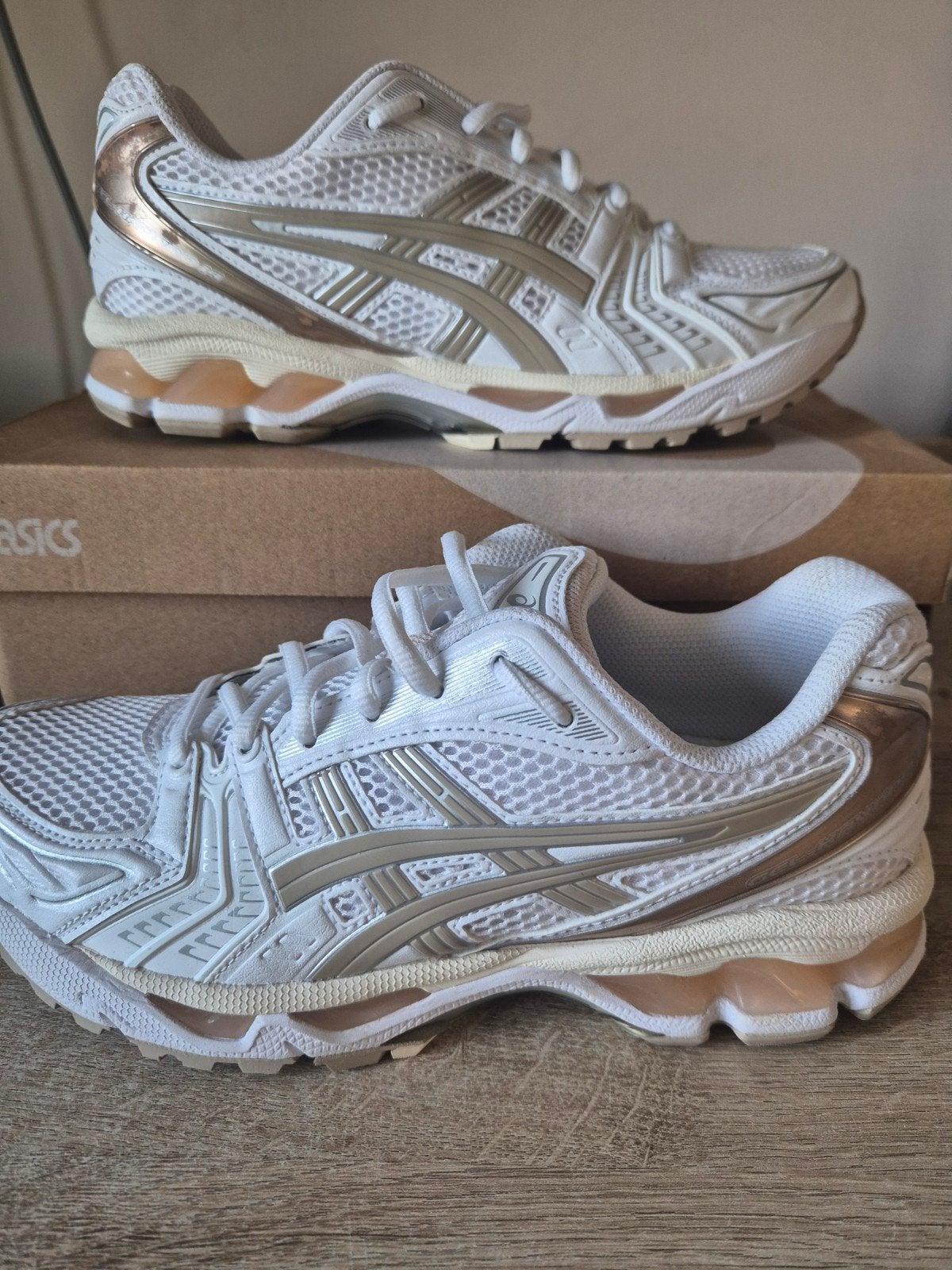ASICS Gel-Kayano 14 Sneakers - Simply white taupe- Maat 40, Wit, Ophalen of Verzenden, ASICS, Sneakers of Gympen