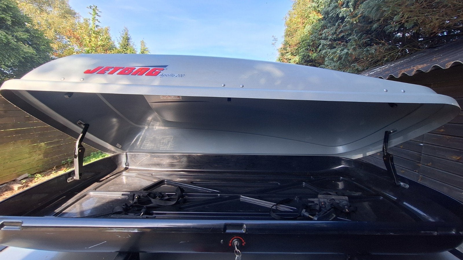 Dakkoffer Jetbag Apollo 200 - Ruime en betrouwbare dakkoffer, Auto diversen, Ophalen, Gebruikt