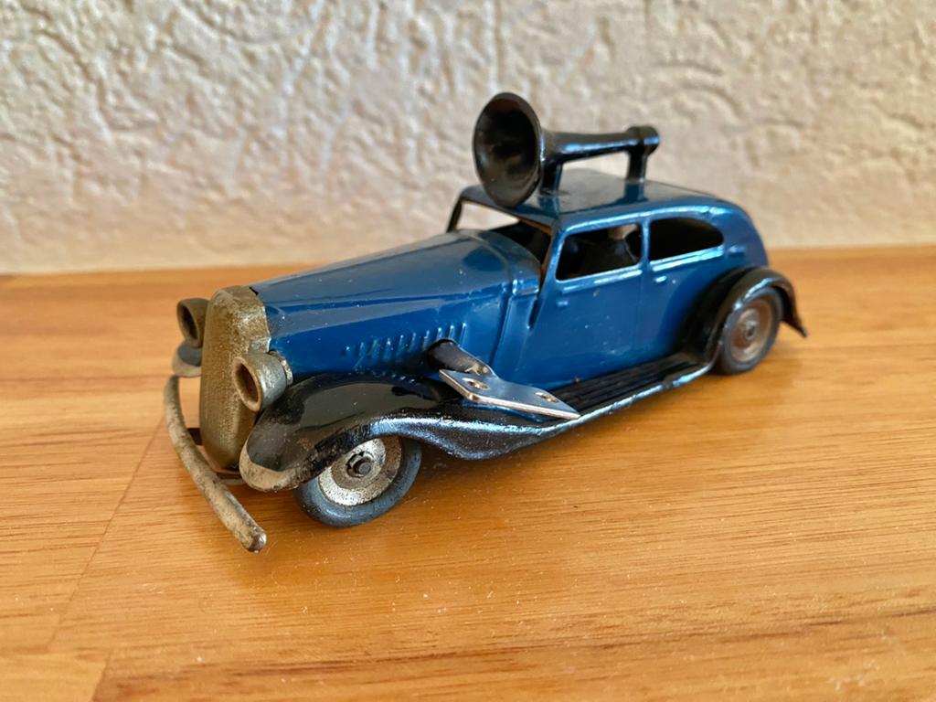 Tri-ang Minic Pre-war Clockwork blikken Police Car, Hobby en Vrije tijd, Modelauto's | 1:24, Ophalen of Verzenden, Gebruikt, Auto