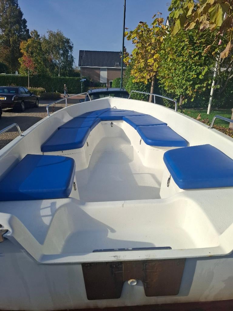 topcraft 430, Ophalen, Zo goed als nieuw, Buitenboordmotor, Polyester