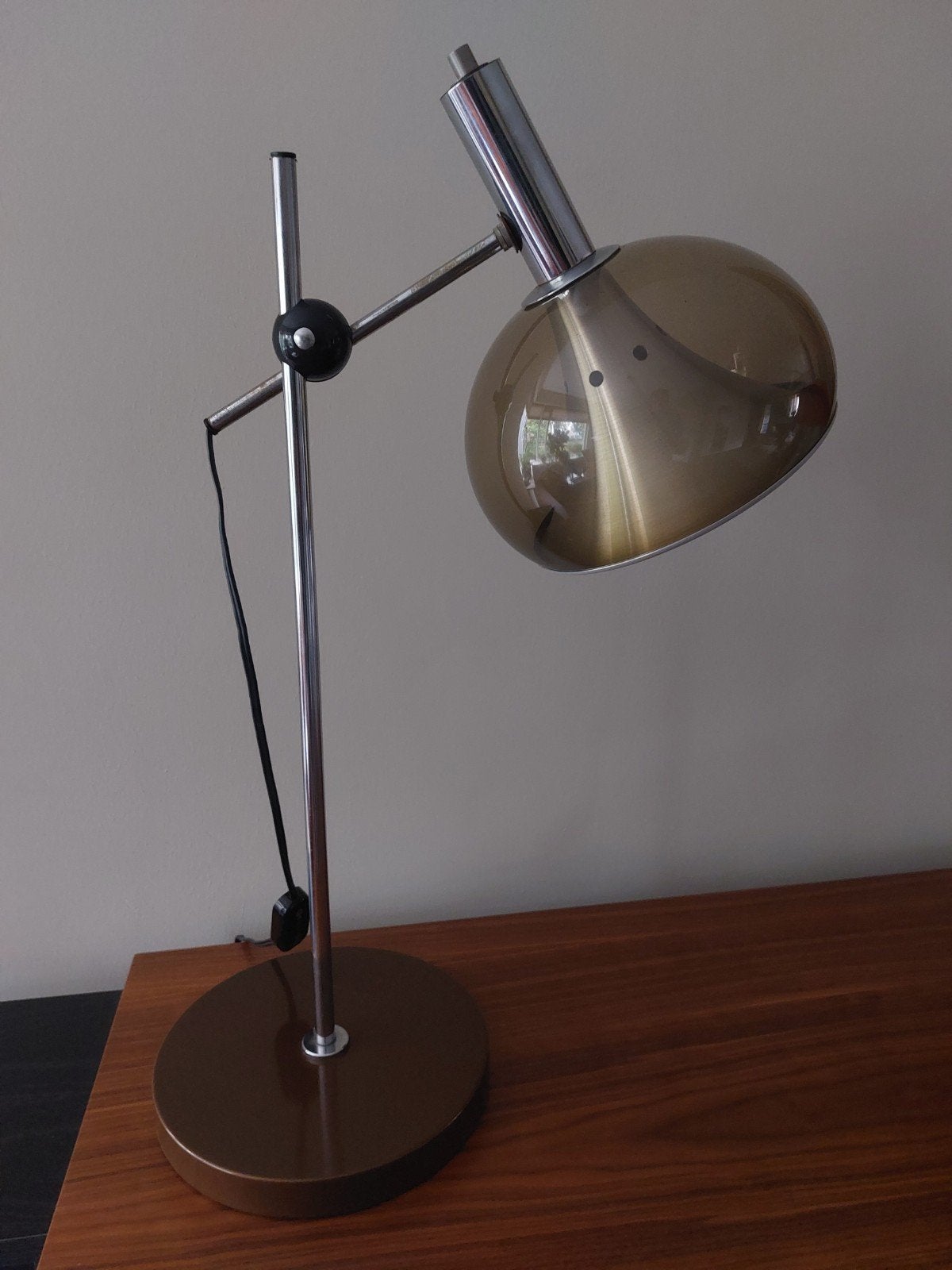 Vintage Dijkstra tafellamp jaren 70, Ophalen, 57 cm, Vintage, Met schakelaar