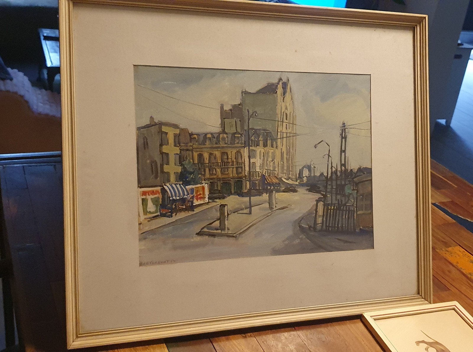 Sfeervol Stadsgezicht – Rob Verbunt (1954), Ophalen of Verzenden
