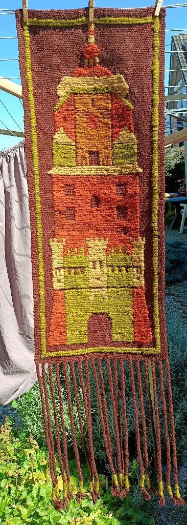 Vintage 100% wollen wandkleed Krakau poort, Lublin, Polen, Ophalen of Verzenden