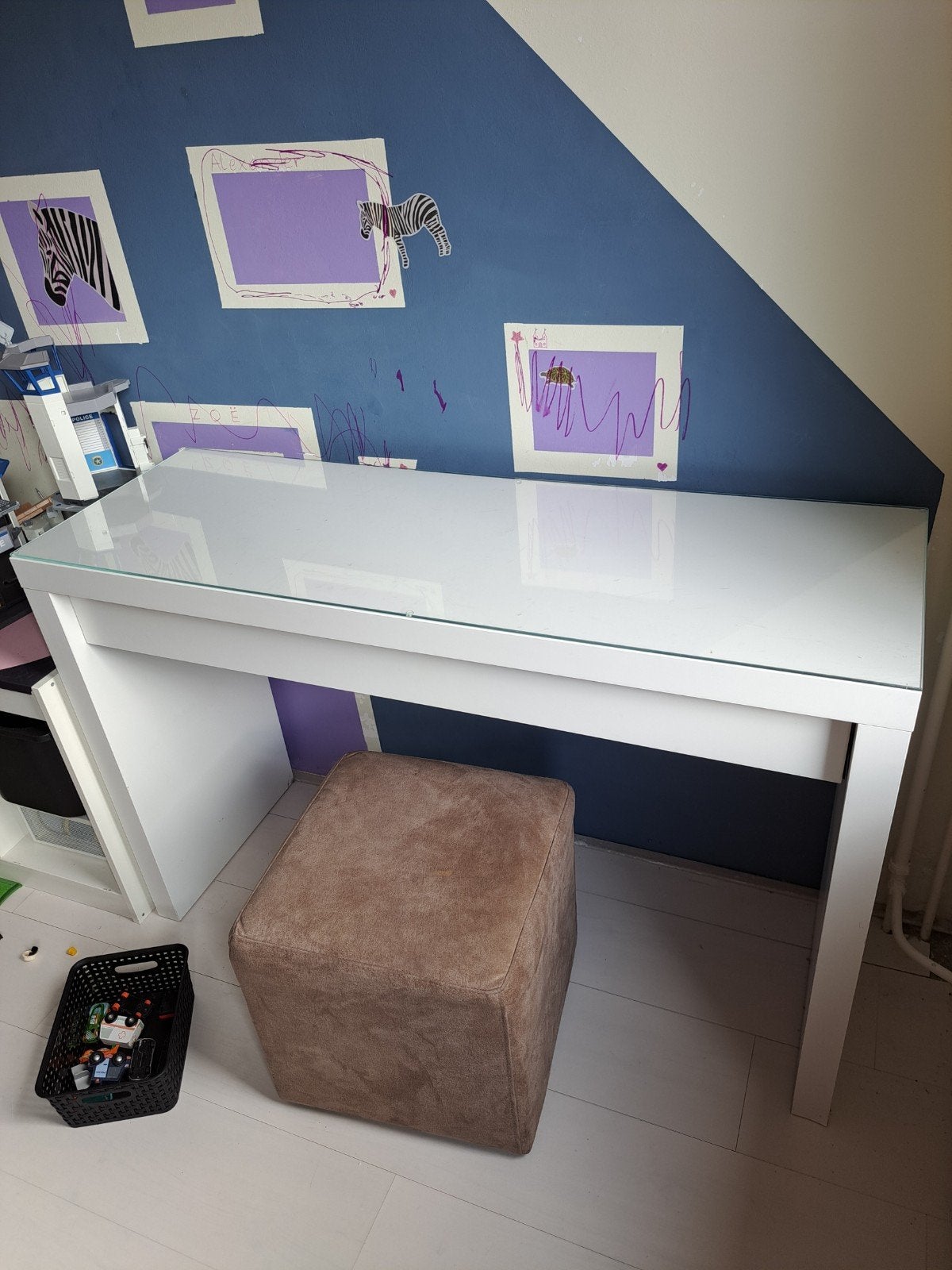 IKEA Malm Kaptafel met lade - Gebruikt, Huis en Inrichting, Tafels | Kaptafels, Ophalen, Gebruikt, 100 tot 150 cm, Minder dan 100 cm