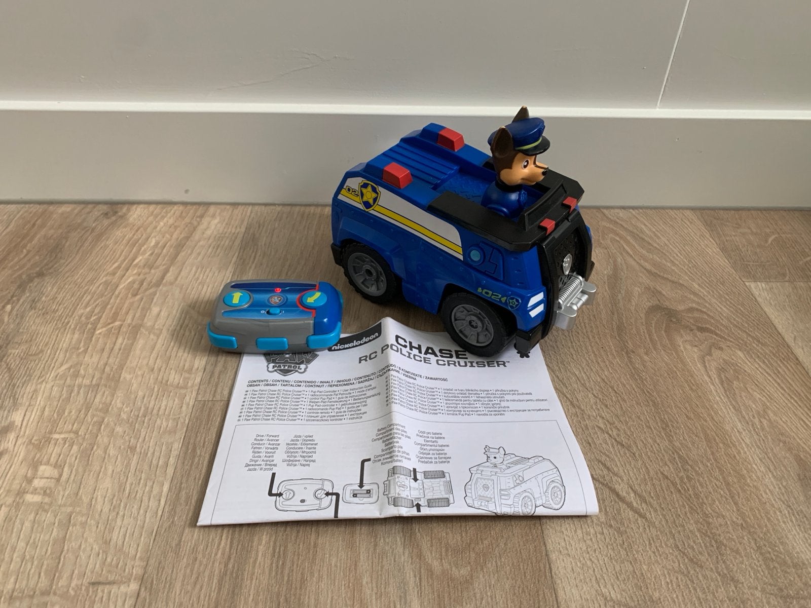 Paw Patrol Chase RC Politie Cruiser - bestuurbare auto, Ophalen of Verzenden, Zo goed als nieuw, Afstandsbediening
