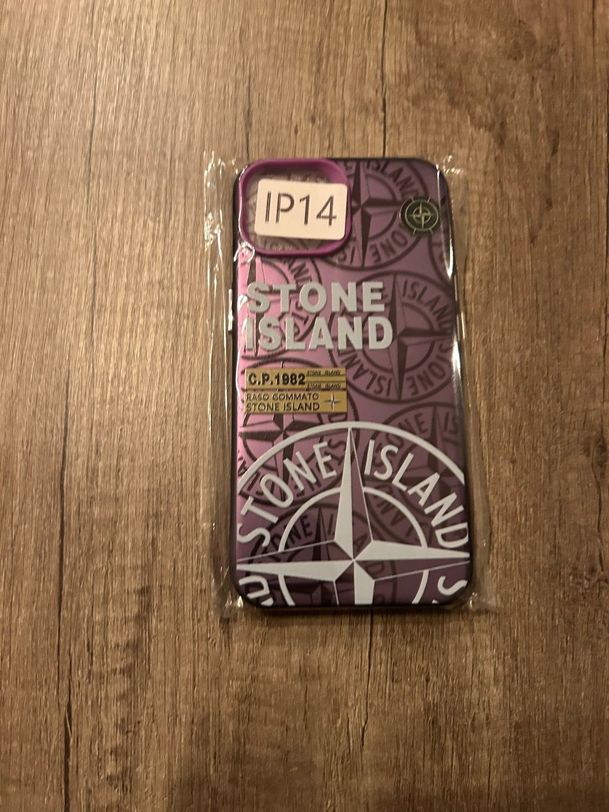 Stone Island iPhone 14 Hoesje - Paars/Zwart, Telecommunicatie, Kunststof, Paars, IPhone 14, Nieuw