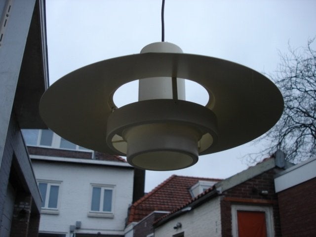 Vintage Fog & Mørup hanglamp Falcon Andreas Hansen '60, Huis en Inrichting, Ophalen of Verzenden, Gebruikt, Metaal, E27 (groot)