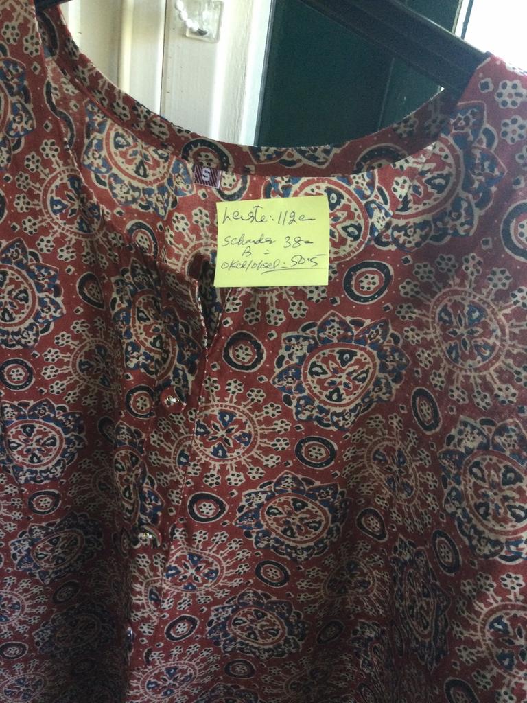Prachtige 100% katoen lange jurk ( kurti) met zijsplitten., Bruin, Nieuw, Ophalen of Verzenden, Maat 36 (S)