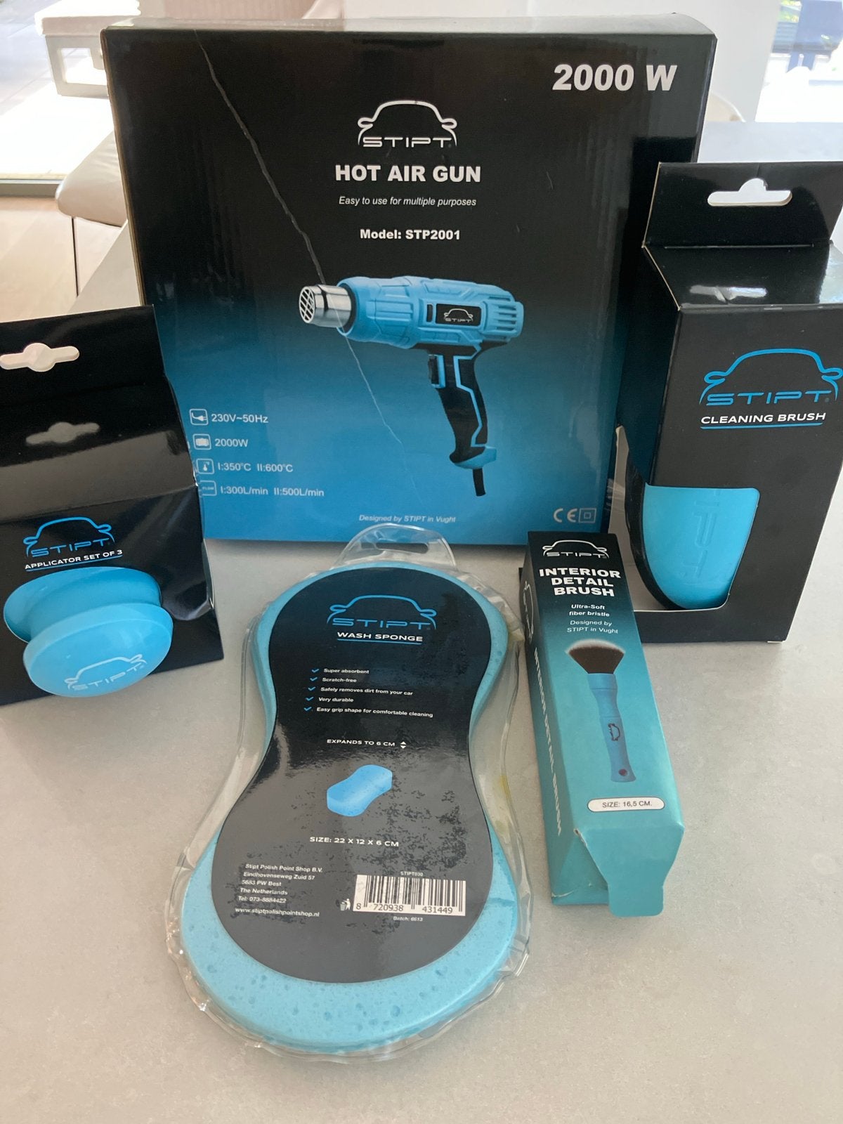 STIPT Hot Air Gun & Car Detailing Set - Nieuw, Auto diversen, Ophalen, Nieuw