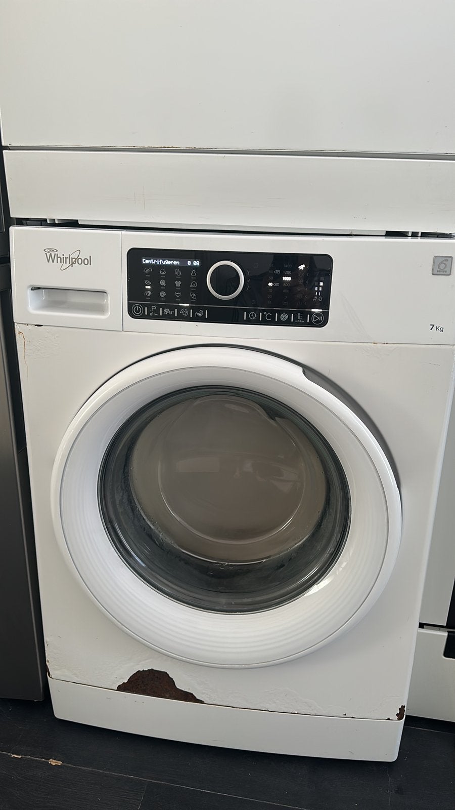 Wirlepool wasmachine, Gebruikt, Ophalen of Verzenden, Energieklasse A of zuiniger, 85 tot 90 cm