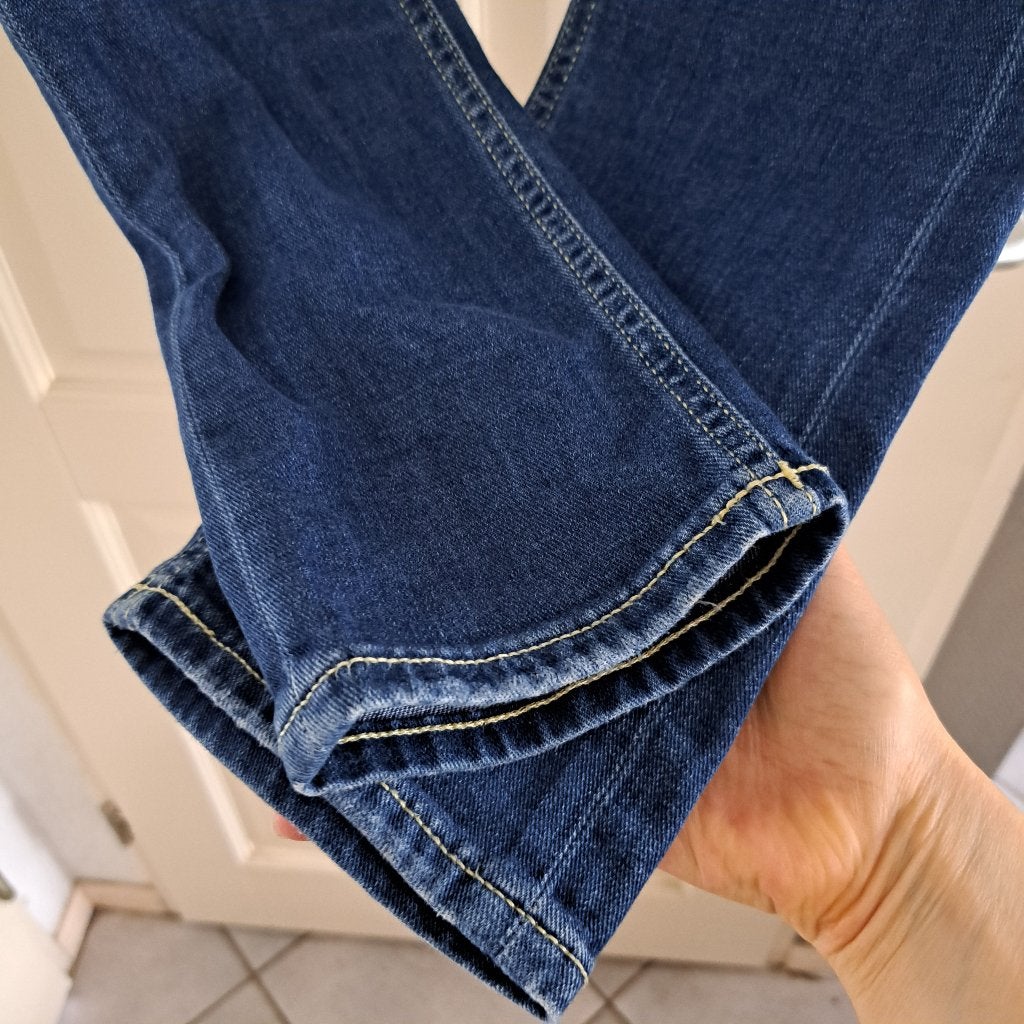 Dondup jeans donker blauwe model George Skinny fit 30 46059, Blauw, ., Dondup, W32 (confectie 46) of kleiner