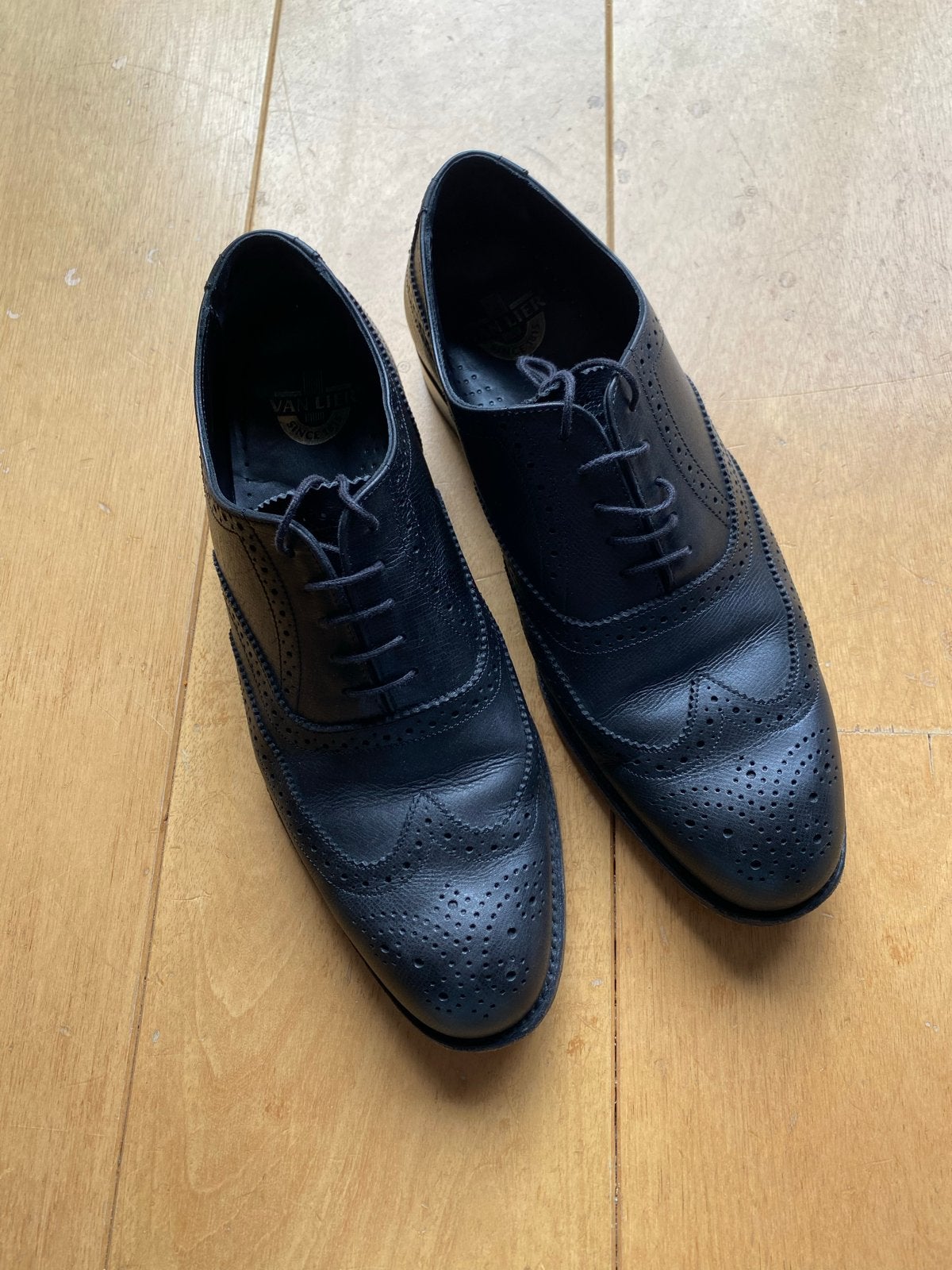 Van Lier Nette Schoenen Zwart Maat 9.5, Zwart, Ophalen of Verzenden, Gedragen, Veterschoenen