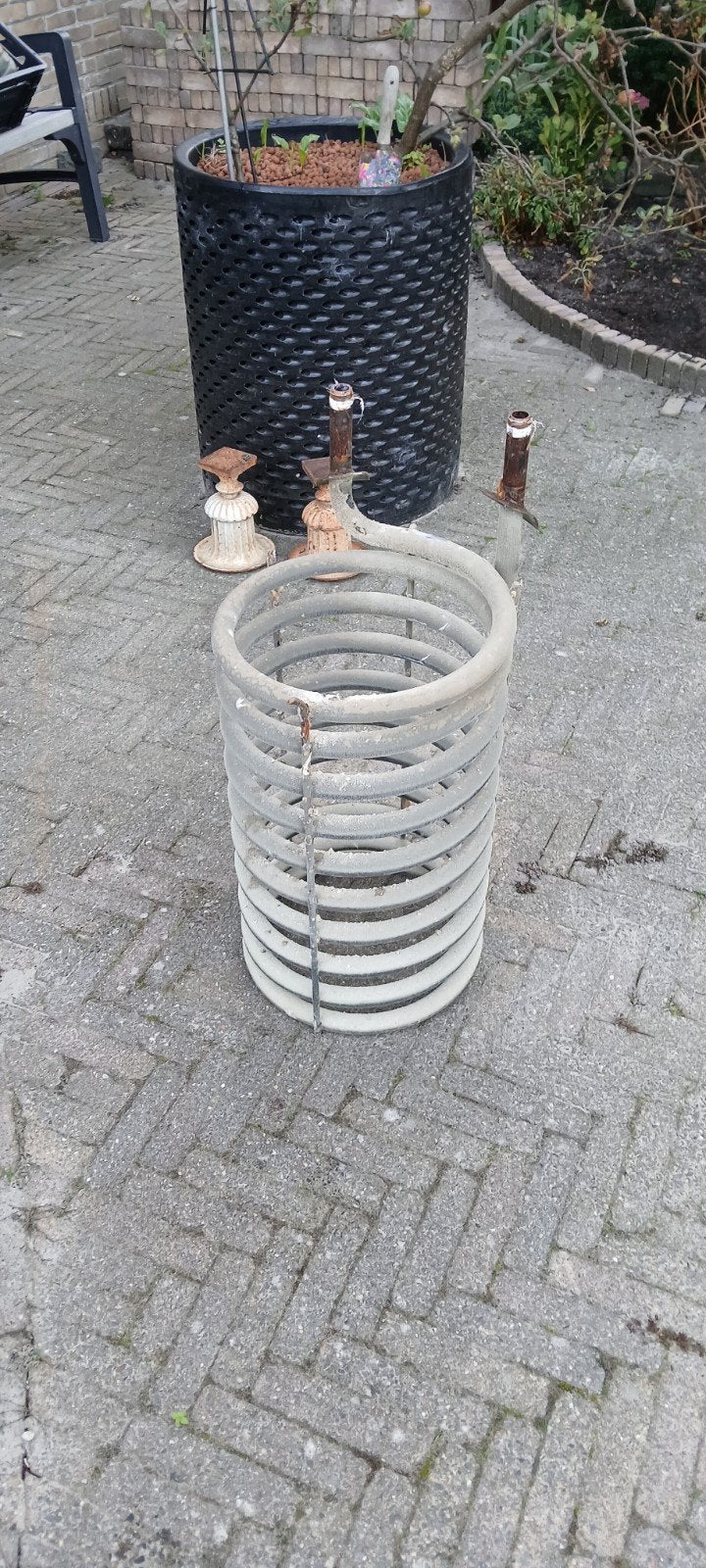 spiraal warmtewisselaar uit zonneboiler zwembad hottub, Ophalen of Verzenden