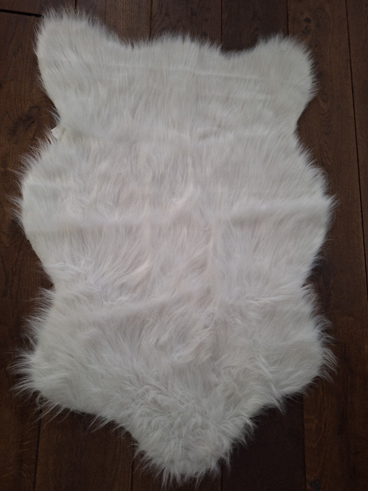 Wit imitatiebont vloerkleed - 60x90, 50 tot 100 cm, Wit, Nieuw, Rechthoekig