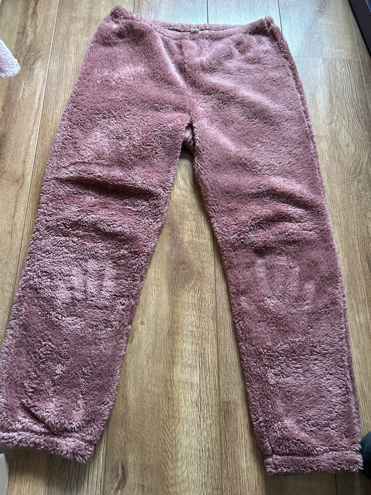 Comfortabele roze fleece broek - Maat M, Ophalen of Verzenden, Zo goed als nieuw, Maat 38/40 (M)