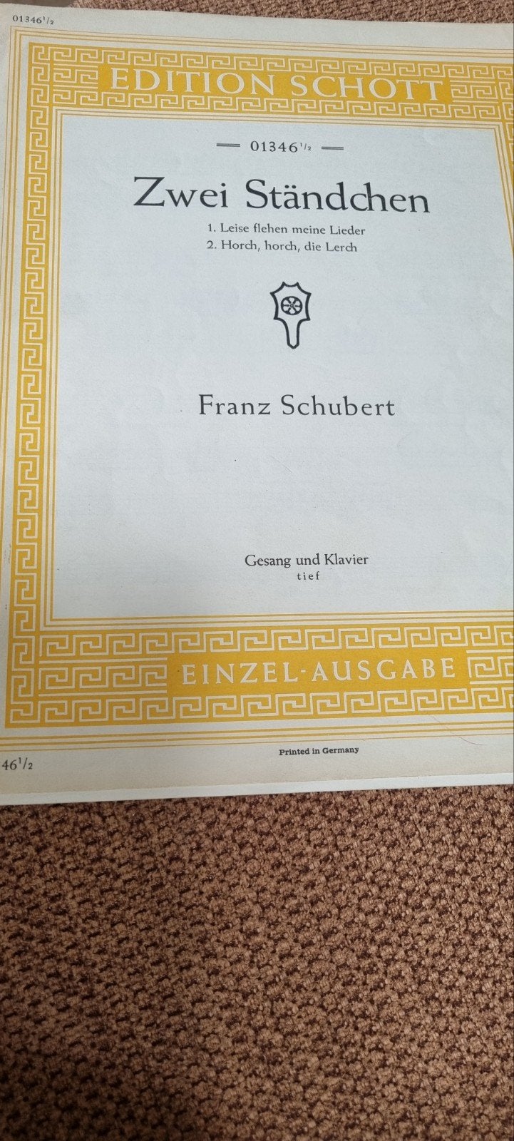 Franz Schubert - Zwei Ständchen (Gesang und Klavier), Zang, Gebruikt, Klassiek, Ophalen of Verzenden