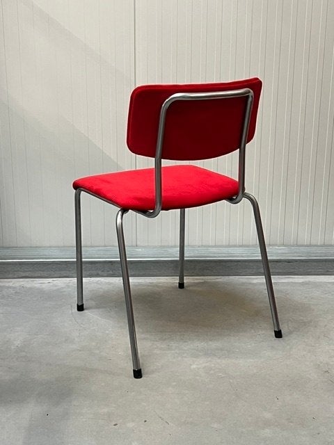 Gispen eettafelstoel vintage design eetkamerstoel retro rood, Gebruikt, ., Vintage, Ophalen of Verzenden