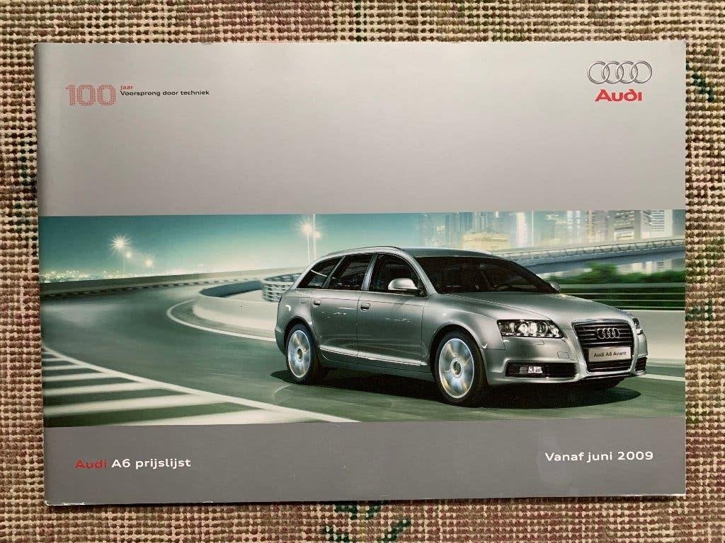 Nederlandse prijslijst Audi A6 limousine en Avant 2009, Ophalen of Verzenden, Zo goed als nieuw, Audi, Audi