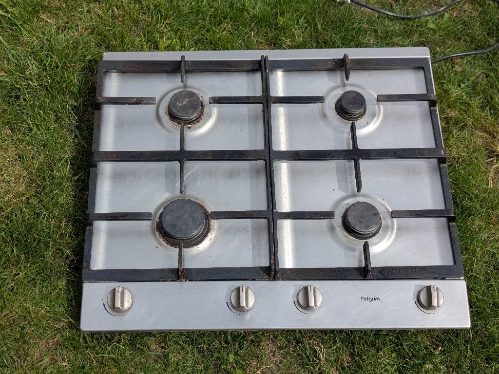 Gaskookplaat, Ophalen, Gebruikt, 4 kookzones, Inbouw