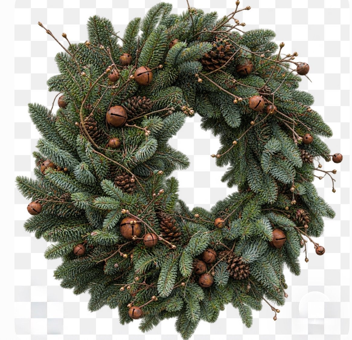 Nobilis grote kerstkrans 55 cm vers, Ophalen of Verzenden, Nieuw
