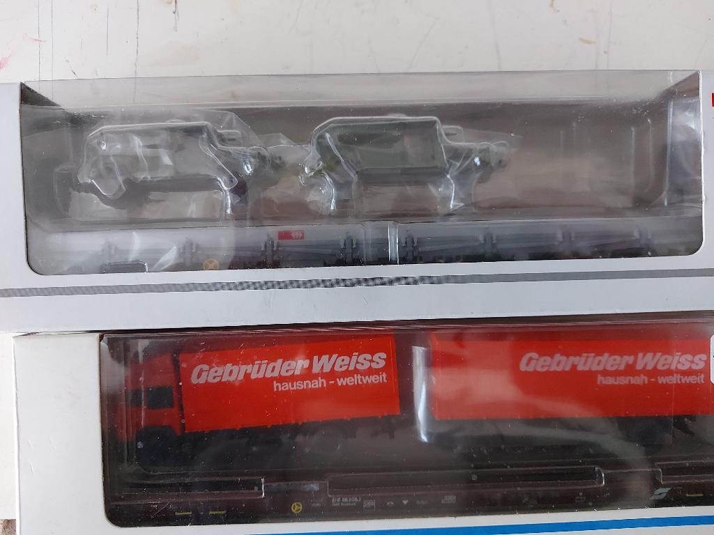 2 Marklin Diepladers met Lading, Hobby en Vrije tijd, Modeltreinen | H0, Wisselstroom, Ophalen of Verzenden, Märklin, Nieuw