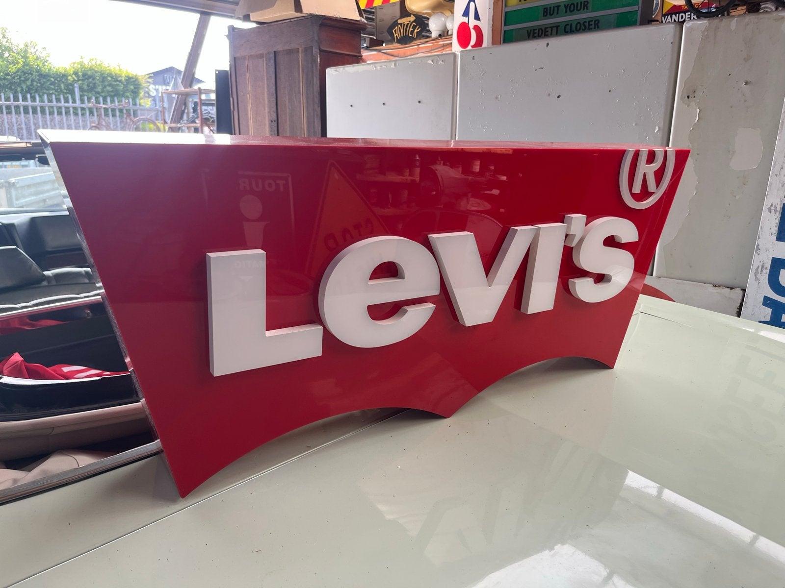 Levi's Lichtbak - Nieuwstaat - 97x40x10cm - New Old Stock, Lichtbak of (neon) lamp, Ophalen of Verzenden, Zo goed als nieuw, X