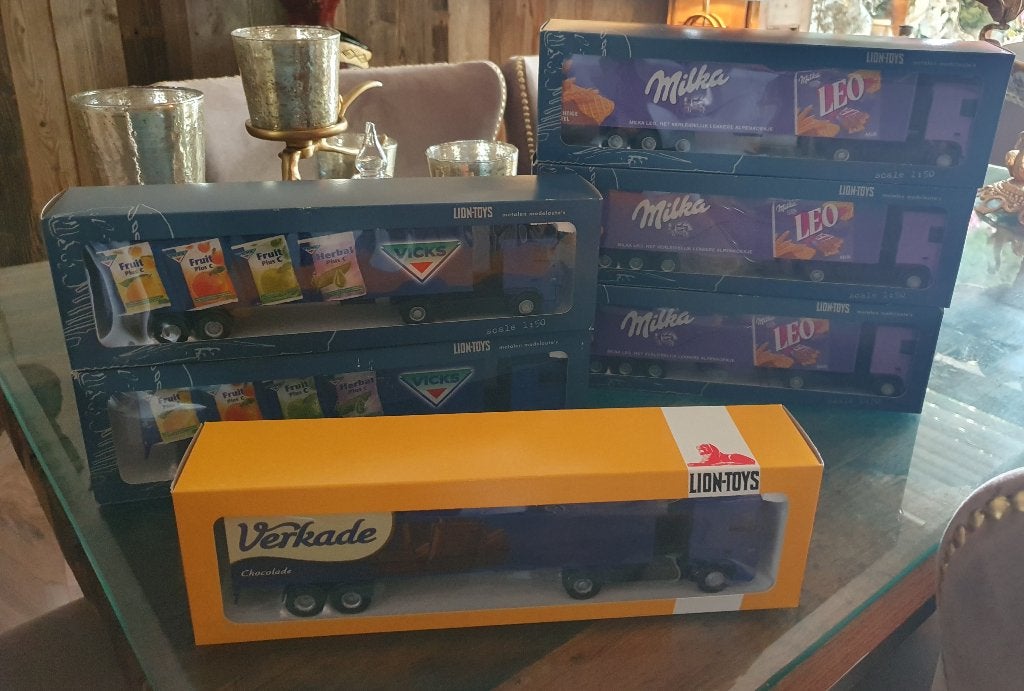 6 stuks lion toys daf vrachtwagens, Ophalen of Verzenden, Nieuw, Bus of Vrachtwagen, Lion Toys