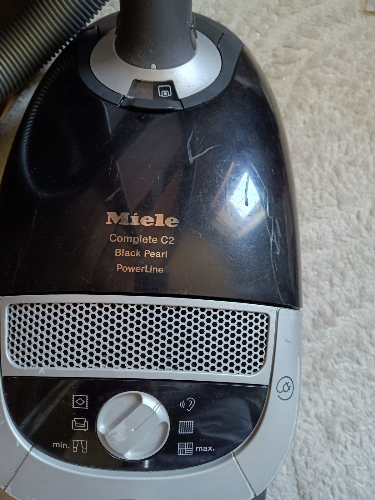 Miele Complete C2 Black Pearl PowerLine stofzuiger, Witgoed en Apparatuur, Stofzak, Inclusief accessoires, Gebruikt, Ophalen of Verzenden