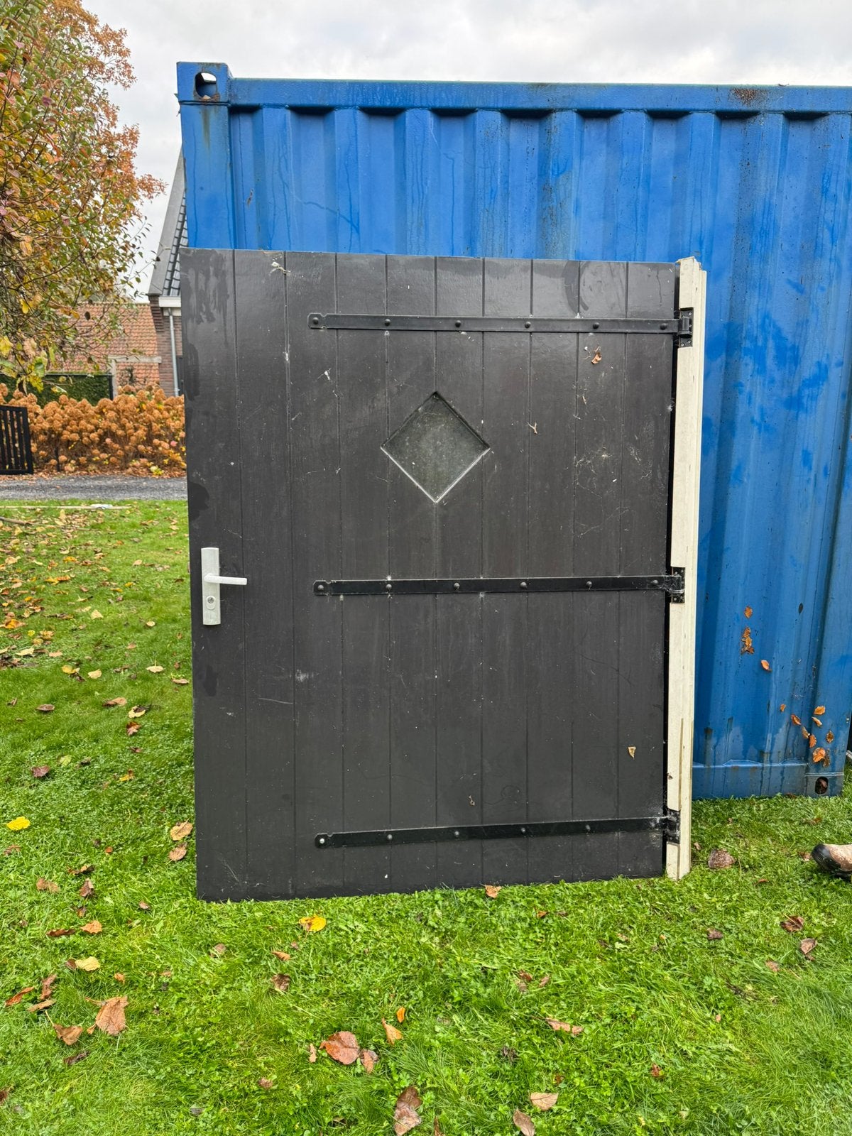 Garagedeuren met raampje, 153x196cm 2x, Ophalen, Gebruikt, 120 cm of meer, Minder dan 200 cm