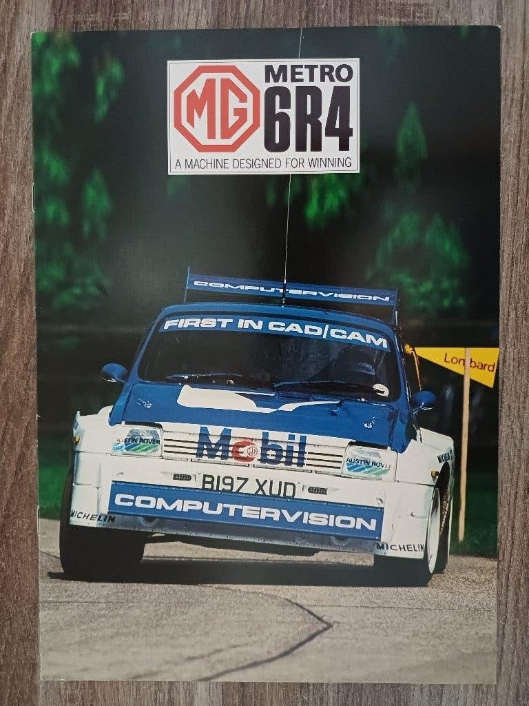 Zeldzame MG Metro 6R4 brochure uit 1985, Ophalen of Verzenden, Zo goed als nieuw, Overige merken