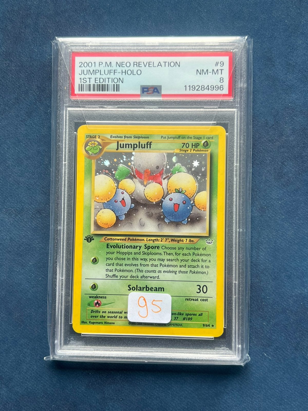 1st edition Jumpluff 9 neo revelation psa 8, Ophalen of Verzenden, Zo goed als nieuw