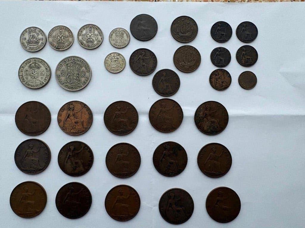Lotje Engelse munten met Zilver, Ophalen of Verzenden, Overige landen, Setje, Zilver