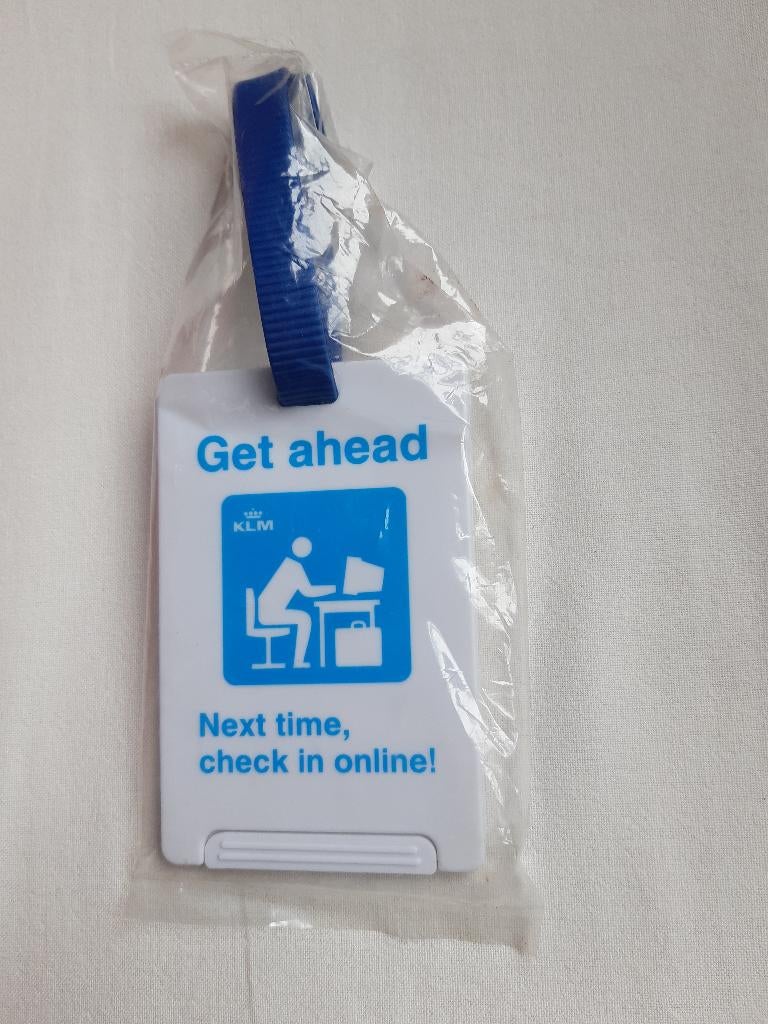 KLM bagage-label (online inchecken) vintage, Ophalen of Verzenden, Nieuw, Overige typen