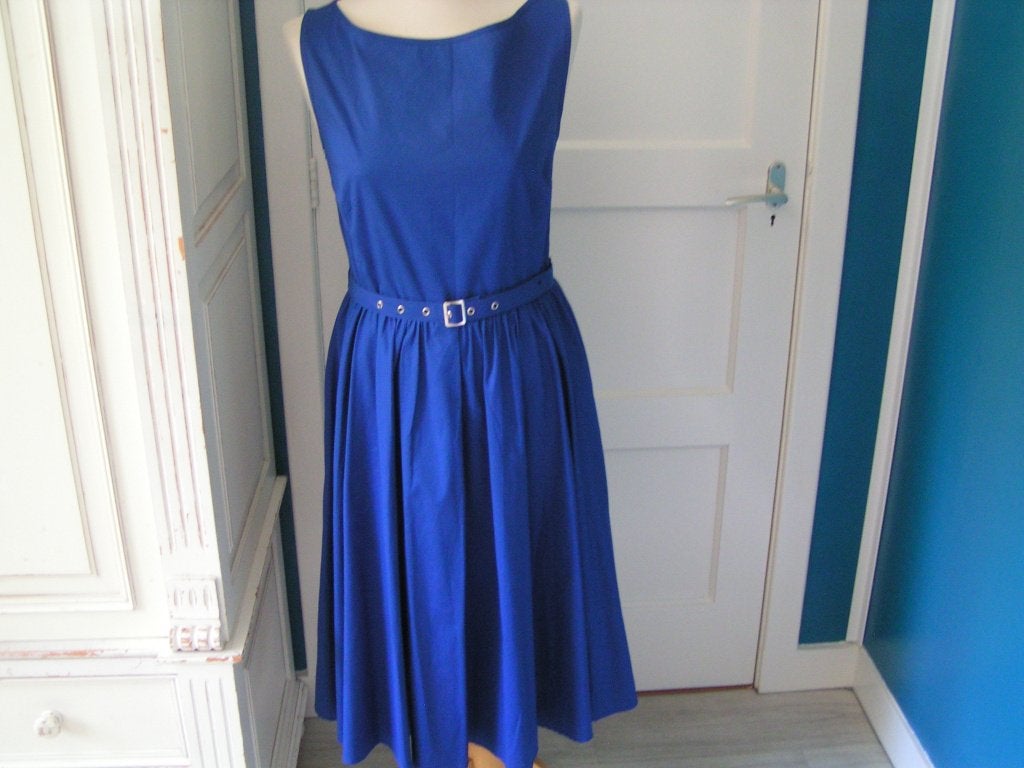Prachtige Als Nieuwe Jurk maat 40-42, Blauw, Maat 42/44 (L), Ophalen of Verzenden, Zo goed als nieuw