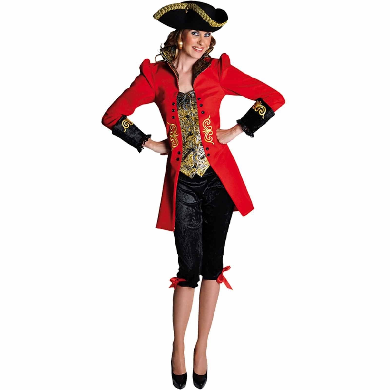 Dames Lakei Kostuum met Broek en Hoed, Ophalen, Carnaval, Maat 42/44 (L), Kleding