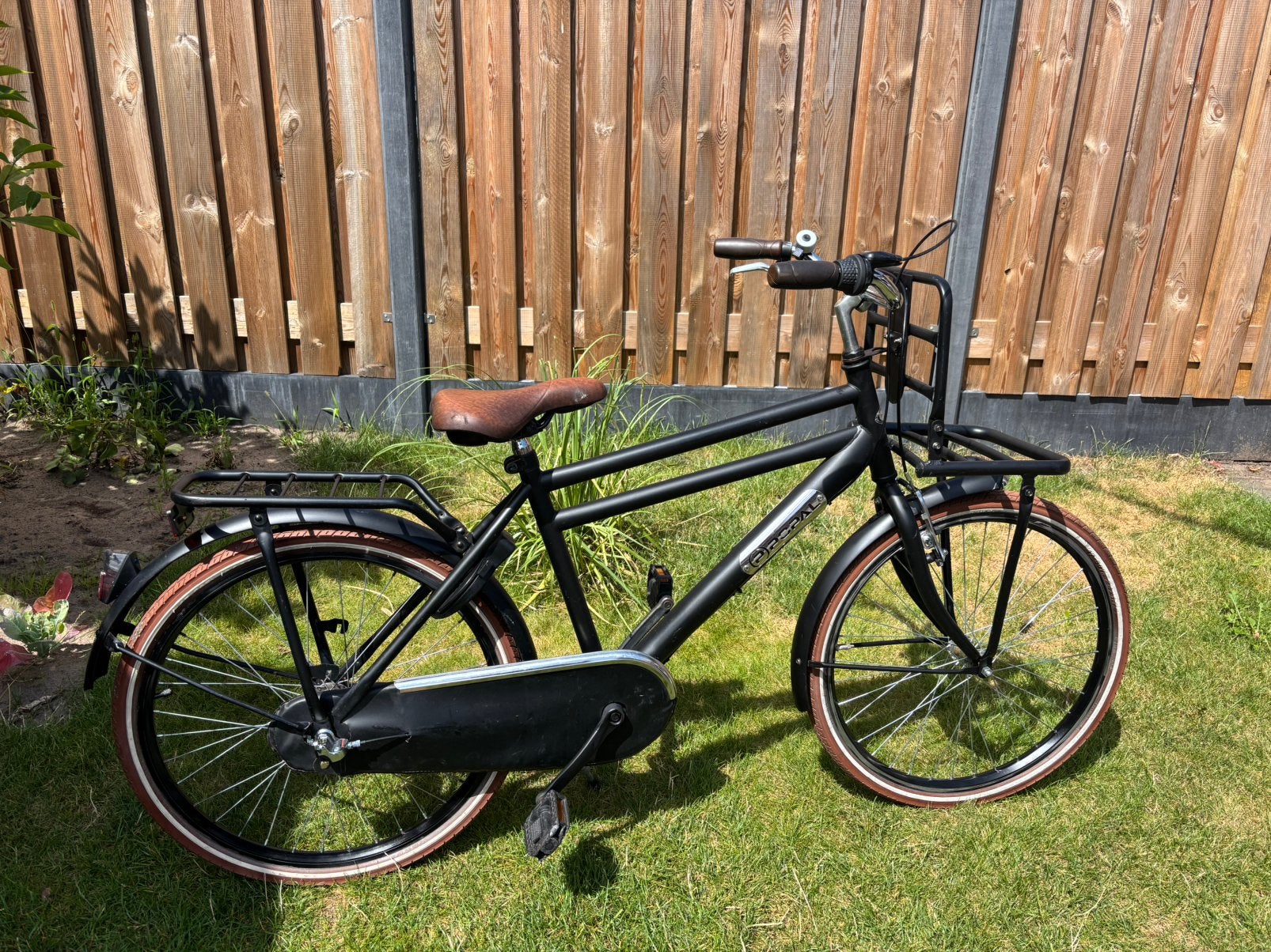 Nette 24” Popal daily dutch jongens cargo fiets zwart, Fietsen en Brommers, Ophalen, Zo goed als nieuw, 26 inch of meer, Versnellingen
