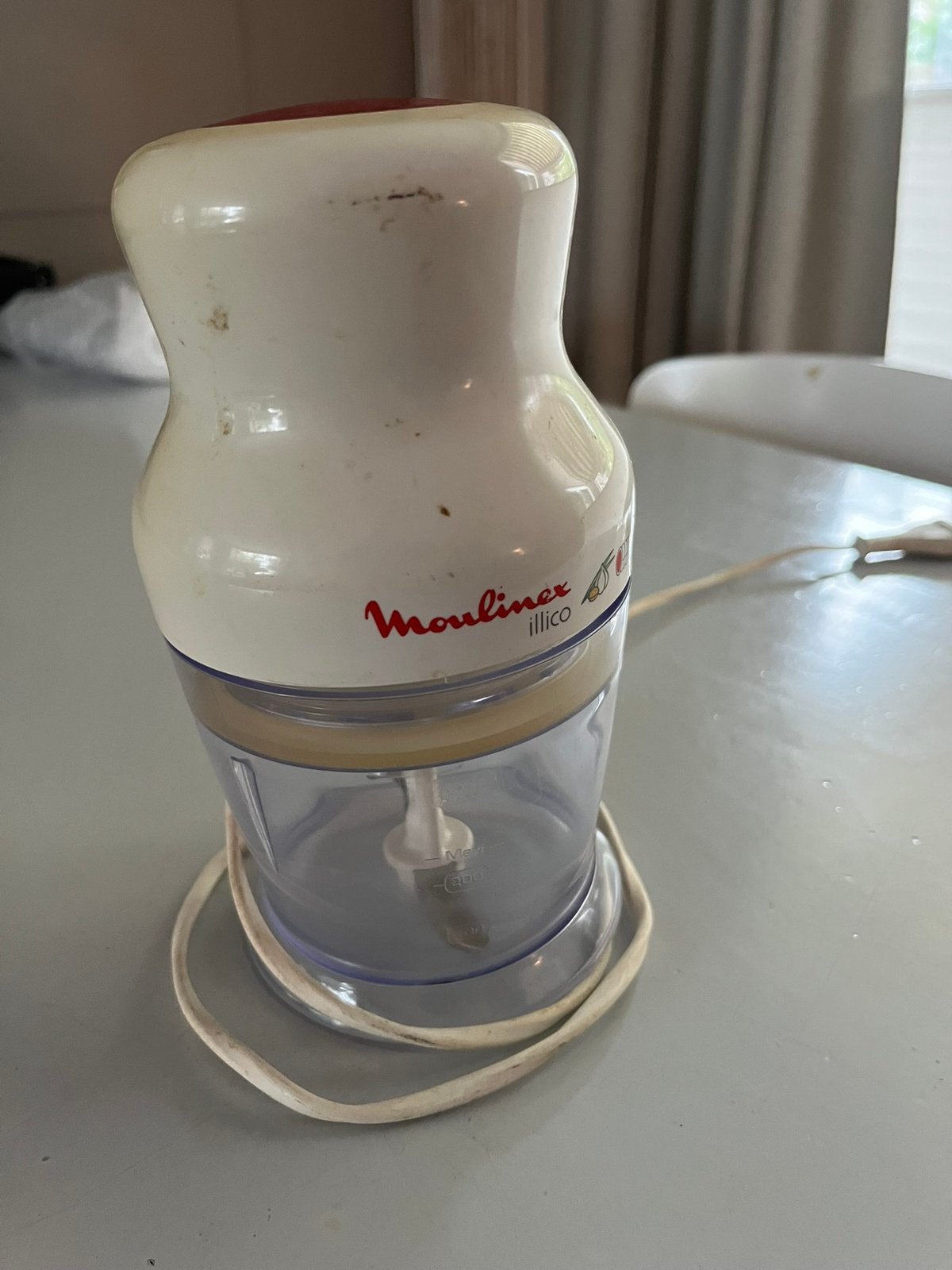 Moulinex hakmachine, Witgoed en Apparatuur, Minder dan 1 liter, Ophalen of Verzenden, Gebruikt, 1 snelheid