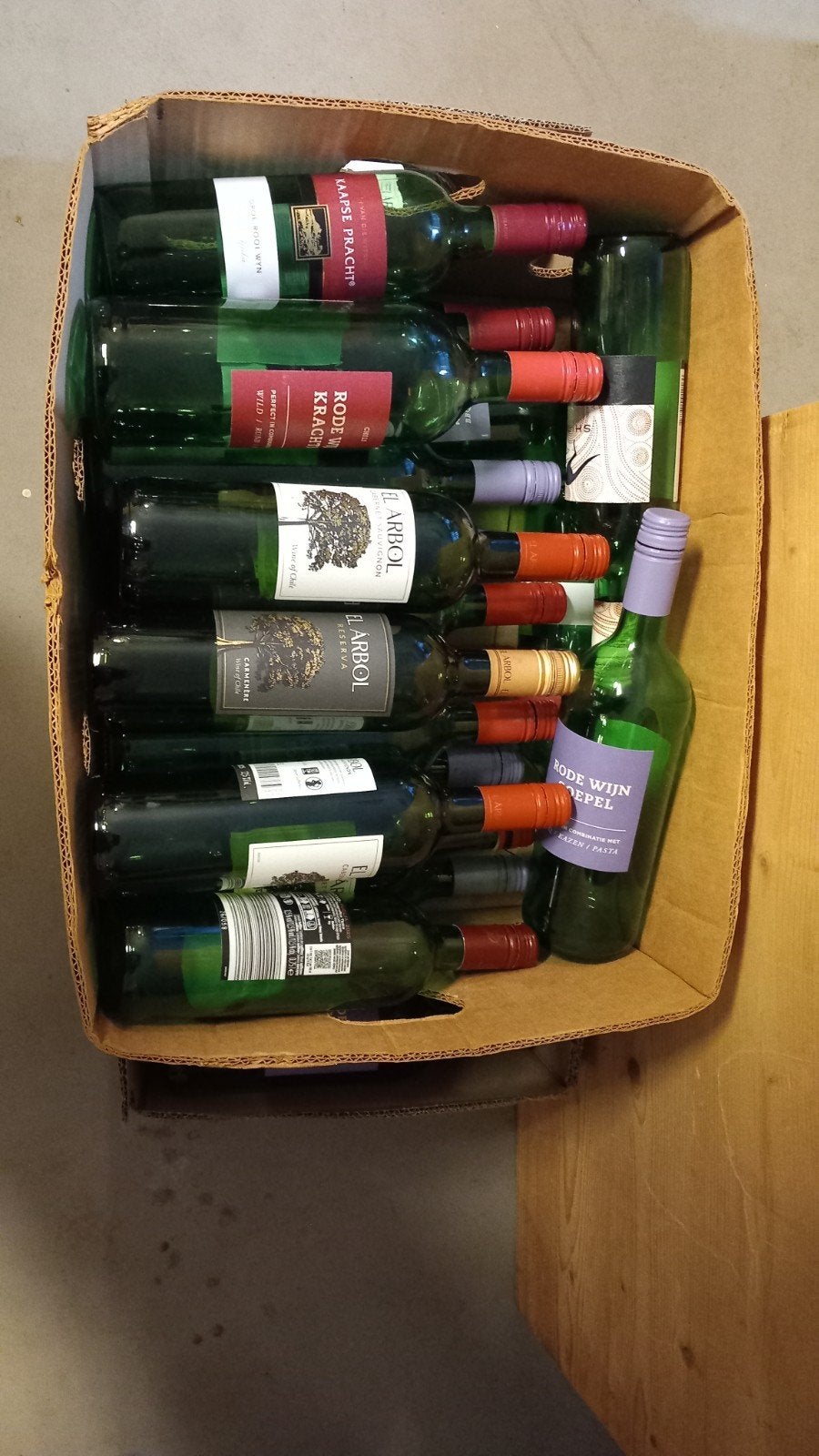 Dozen lege wijnflessen met schroefdop, Ophalen, Zo goed als nieuw, Vol, Overige typen