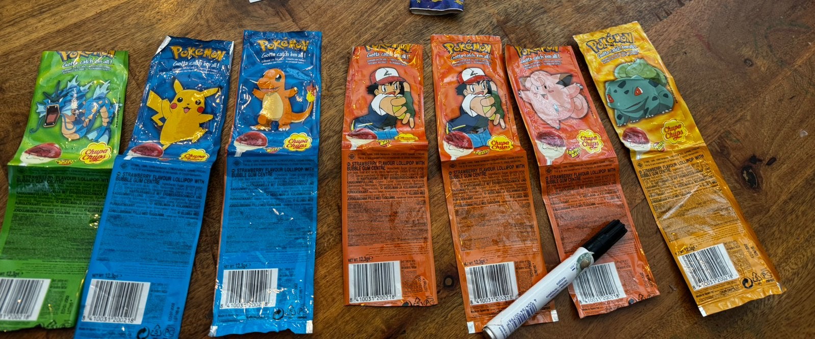 Pokemon Chup a chups lolly verpakkingen + stickers., Ophalen of Verzenden, Zo goed als nieuw